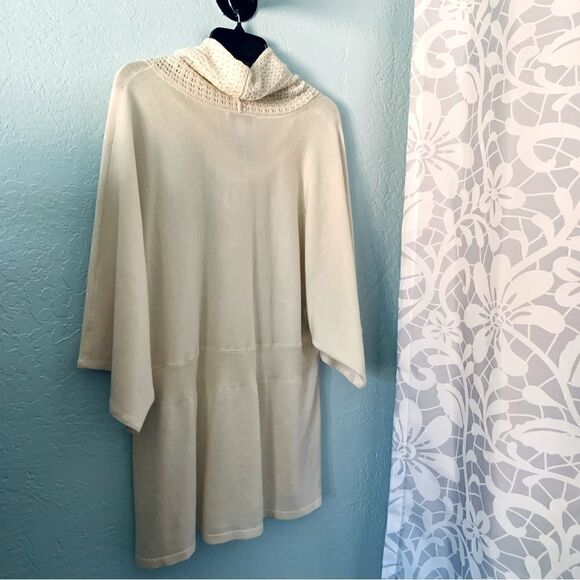 Christopher & Banks Cream Cowl Neck Tunic Sweater Size Large - Picture 8 of 10